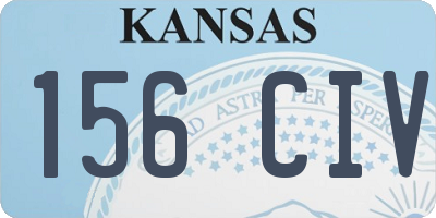 KS license plate 156CIV