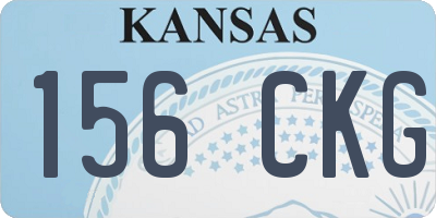 KS license plate 156CKG