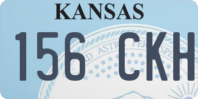 KS license plate 156CKH