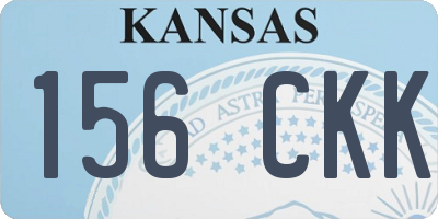 KS license plate 156CKK