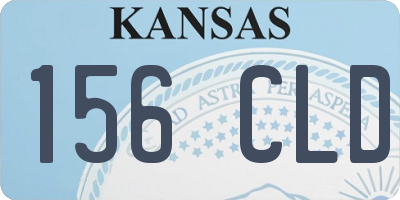 KS license plate 156CLD