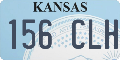KS license plate 156CLH