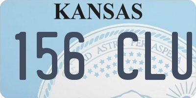 KS license plate 156CLU