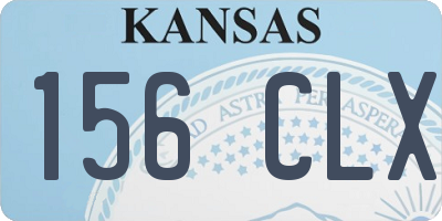 KS license plate 156CLX