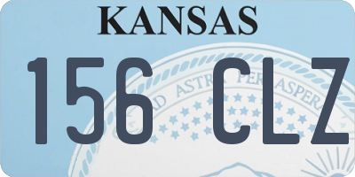 KS license plate 156CLZ
