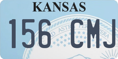 KS license plate 156CMJ