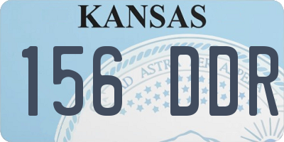 KS license plate 156DDR
