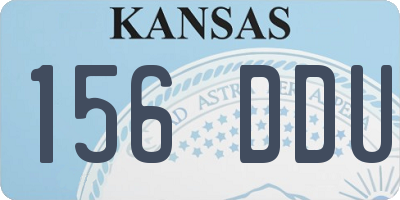 KS license plate 156DDU