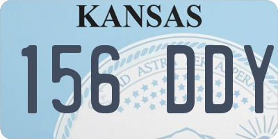 KS license plate 156DDY