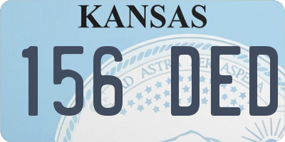KS license plate 156DED