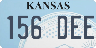KS license plate 156DEE