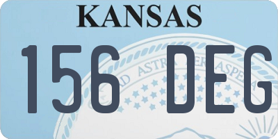 KS license plate 156DEG