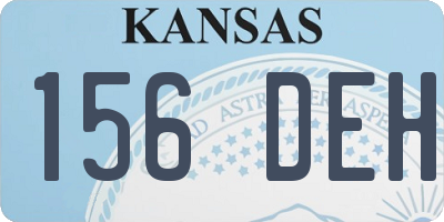 KS license plate 156DEH