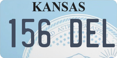 KS license plate 156DEL
