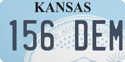 KS license plate 156DEM