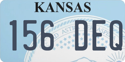 KS license plate 156DEQ