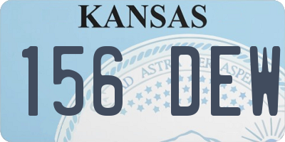 KS license plate 156DEW