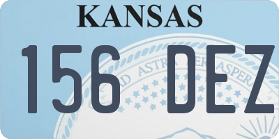 KS license plate 156DEZ