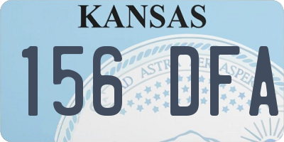 KS license plate 156DFA