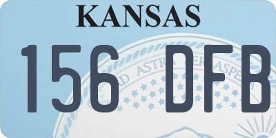 KS license plate 156DFB