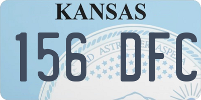 KS license plate 156DFC