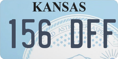 KS license plate 156DFF