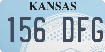 KS license plate 156DFG