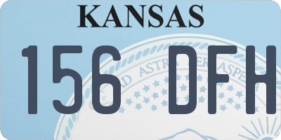 KS license plate 156DFH