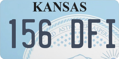 KS license plate 156DFI