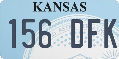 KS license plate 156DFK