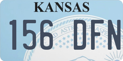 KS license plate 156DFN