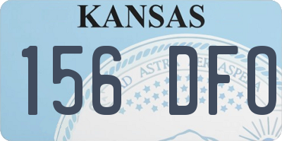 KS license plate 156DFO