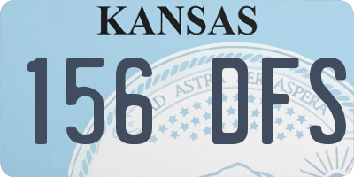 KS license plate 156DFS