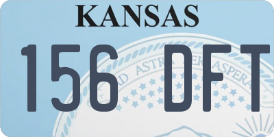 KS license plate 156DFT