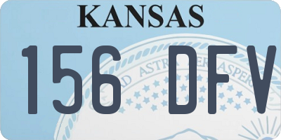 KS license plate 156DFV