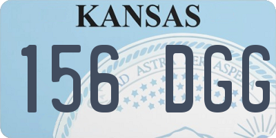 KS license plate 156DGG