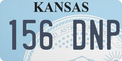 KS license plate 156DNP