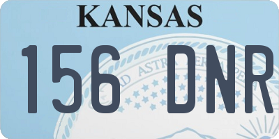 KS license plate 156DNR