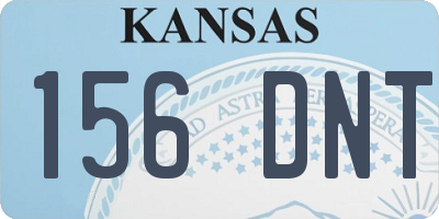 KS license plate 156DNT