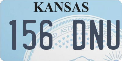 KS license plate 156DNU