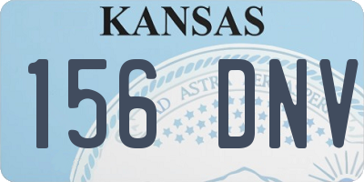 KS license plate 156DNV