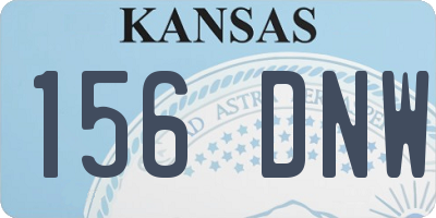 KS license plate 156DNW