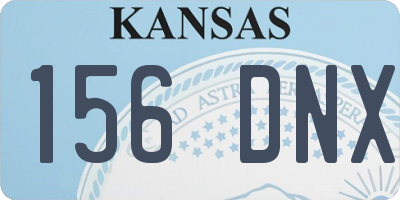 KS license plate 156DNX