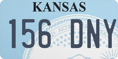 KS license plate 156DNY