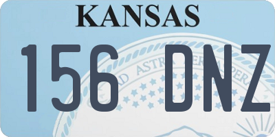 KS license plate 156DNZ