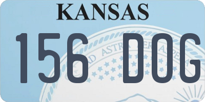 KS license plate 156DOG