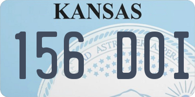 KS license plate 156DOI