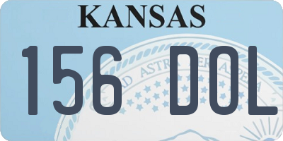KS license plate 156DOL