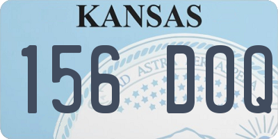 KS license plate 156DOQ