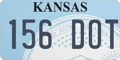 KS license plate 156DOT